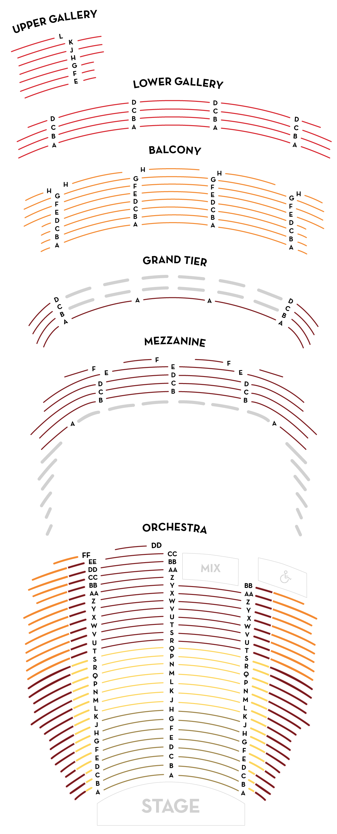 Orpheum Memphis Seating Chart Numbers